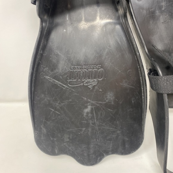 Outcast Sporting Gear Float Tube Kick Fins 20"x9" Black Adjustable Straps - Picture 3 of 9